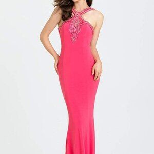 NWT Madison James l16-373 Evening Dress Coral Size 6